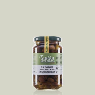 Olive Taggiasche denocciolate in olio extravergine di oliva
